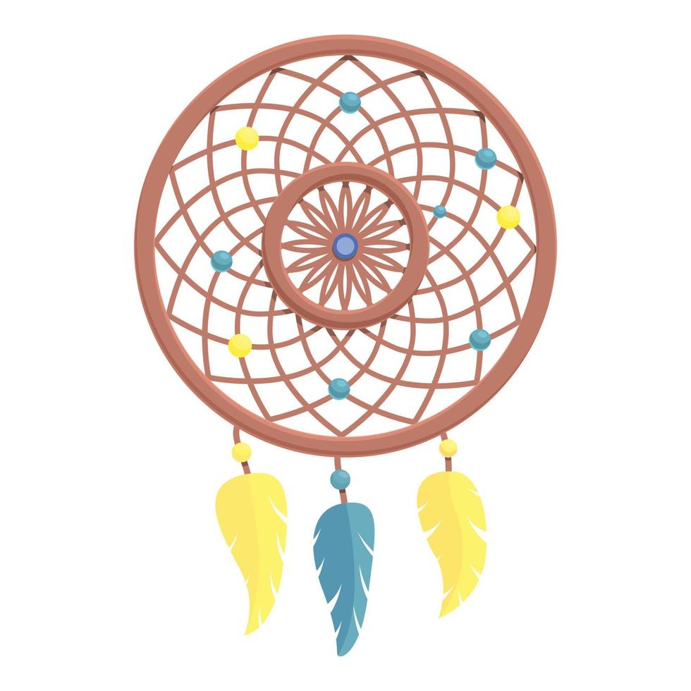 Stammes-Traumfänger-Symbol, Cartoon-Stil vektor
