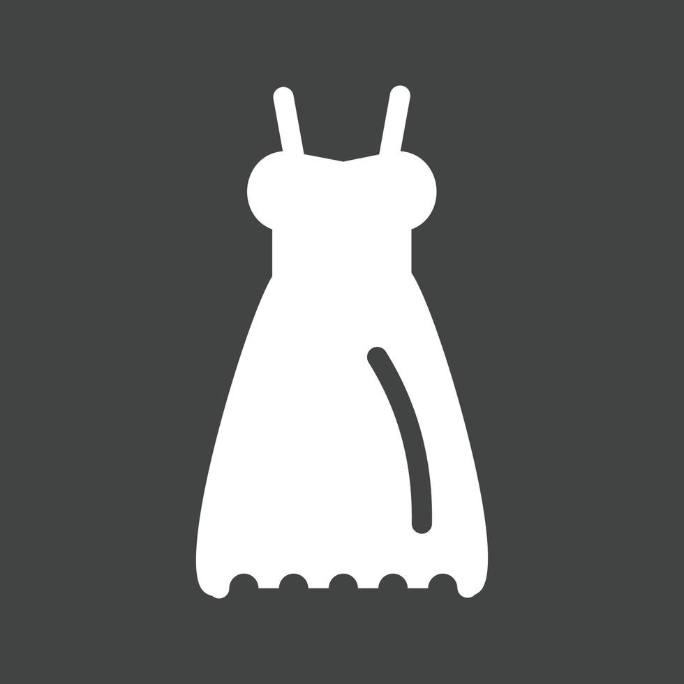 Hochzeitskleid Glyphe umgekehrtes Symbol vektor