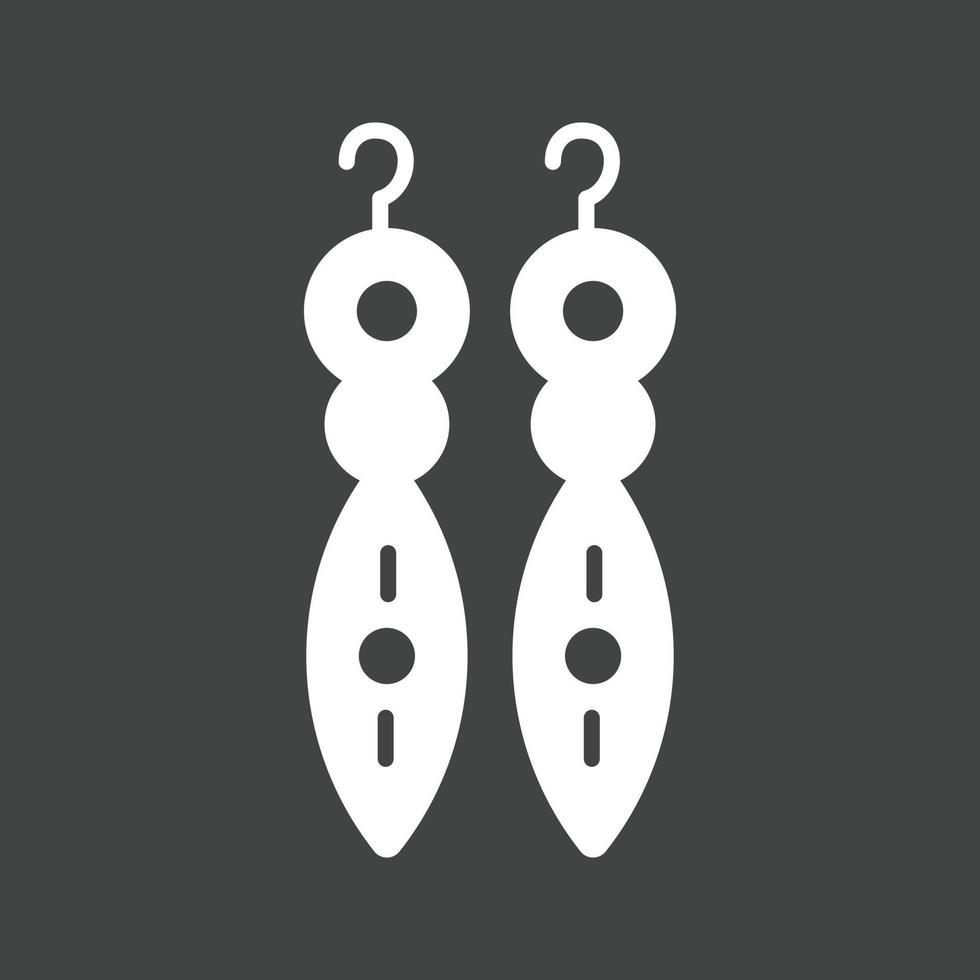 Ohrringe i Glyphe umgekehrtes Symbol vektor