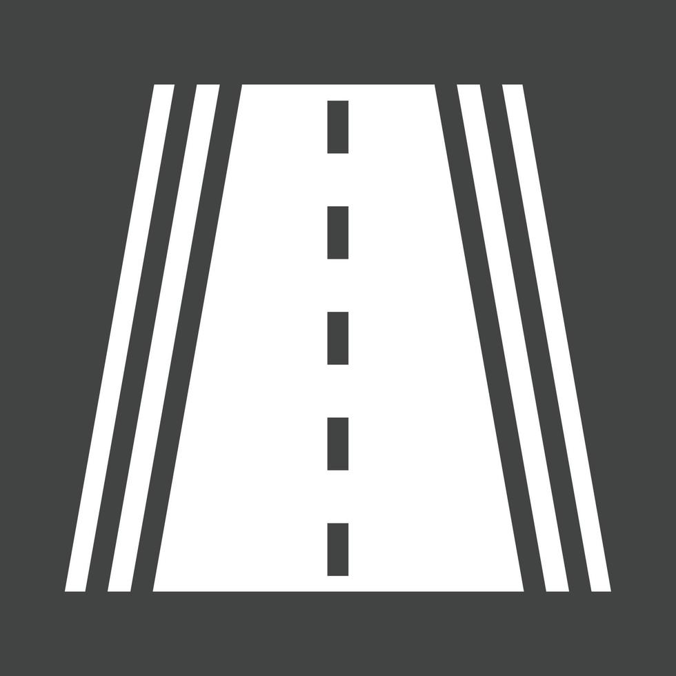 motorväg glyf omvänd ikon vektor