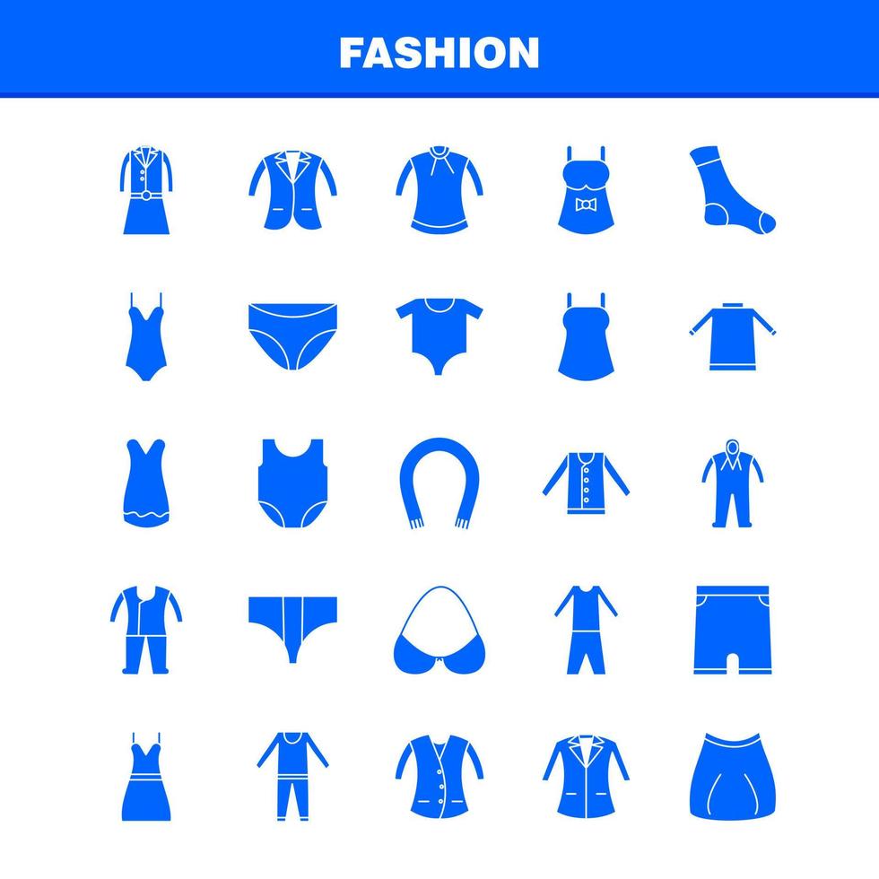 Solide Glyphensymbole der Mode, die für Infografiken, mobiles Uxui-Kit und Druckdesign festgelegt wurden, umfassen Hemdkleidung, Kleidung, Kleidung, Damenkleidung, Kleidung, Kleidung, Kleidung, Sammlung, modernes Infografik-Logo und Bild vektor