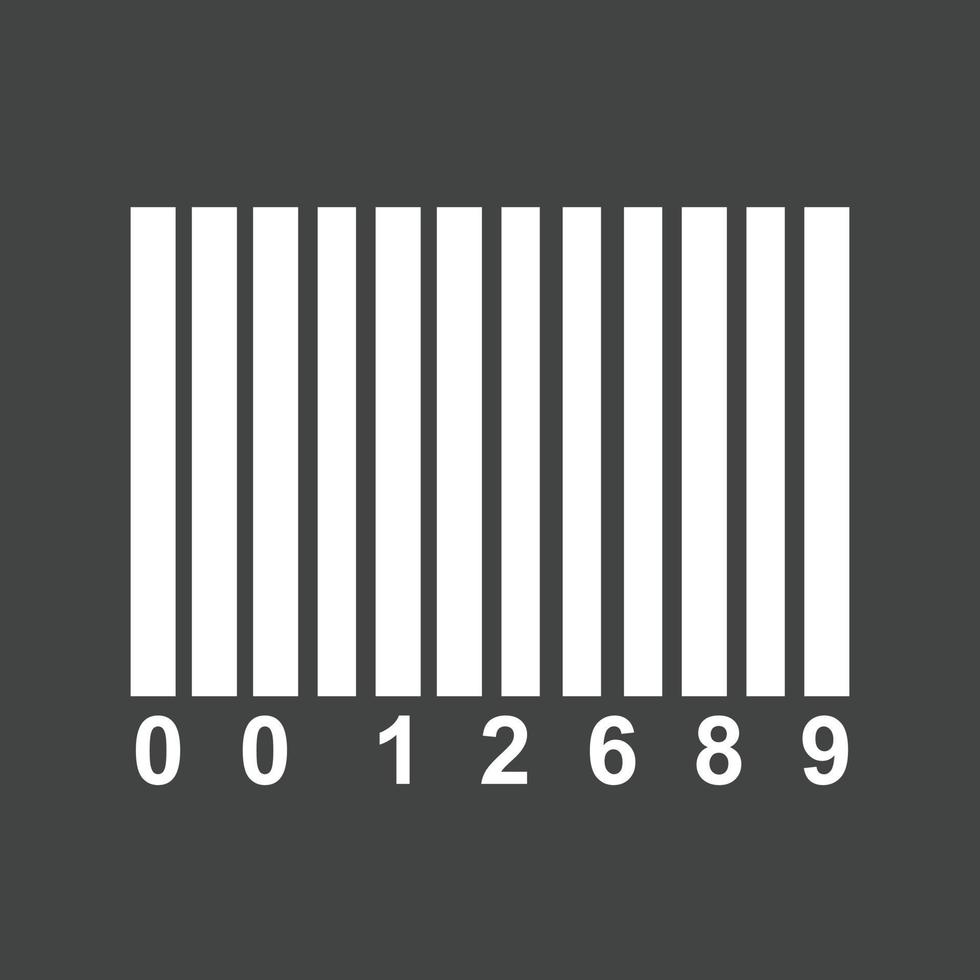 Barcode-Glyphe invertiertes Symbol vektor