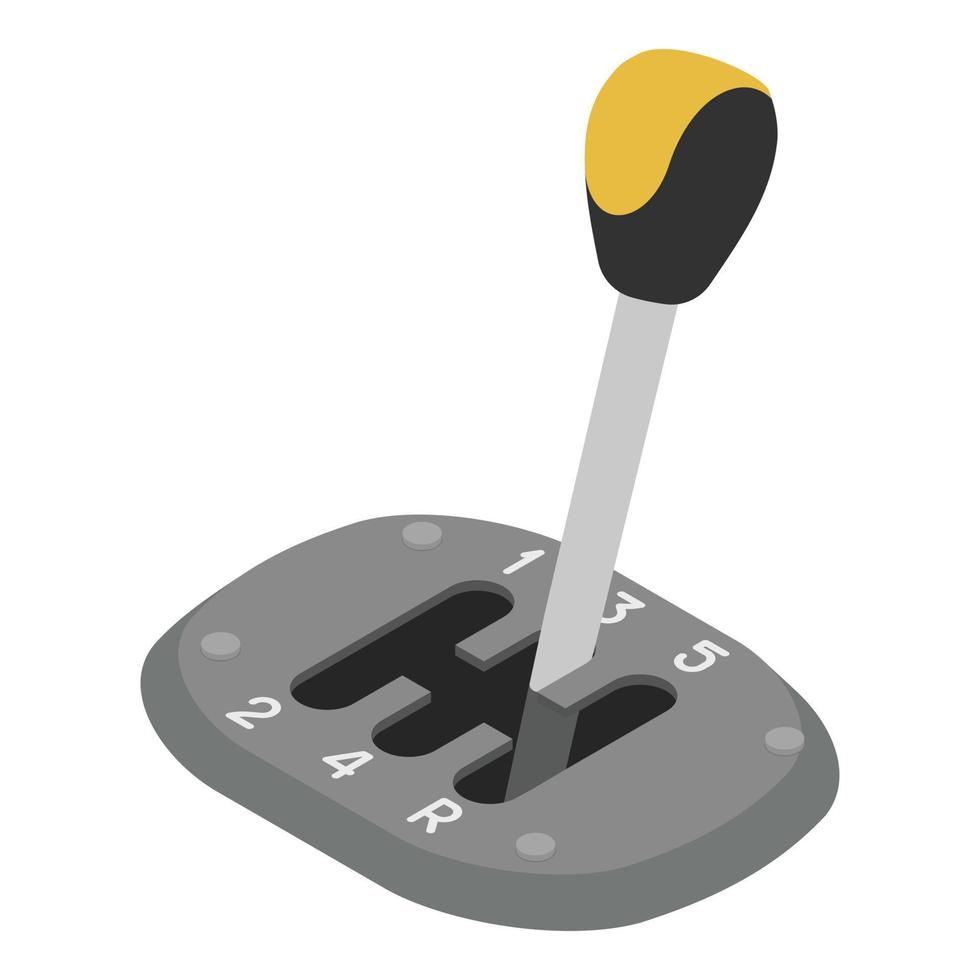 Sportgetriebe-Symbol, isometrischer Stil vektor