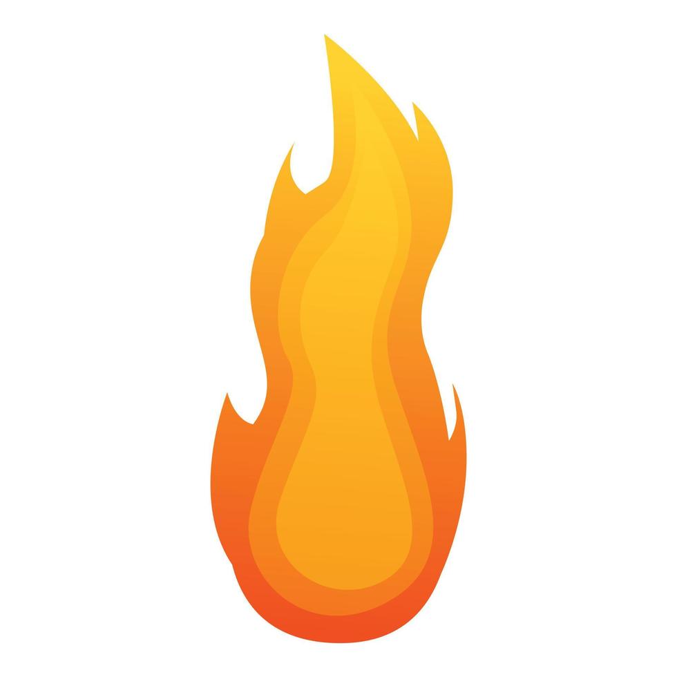 Power-Feuer-Flamme-Symbol, Cartoon-Stil vektor