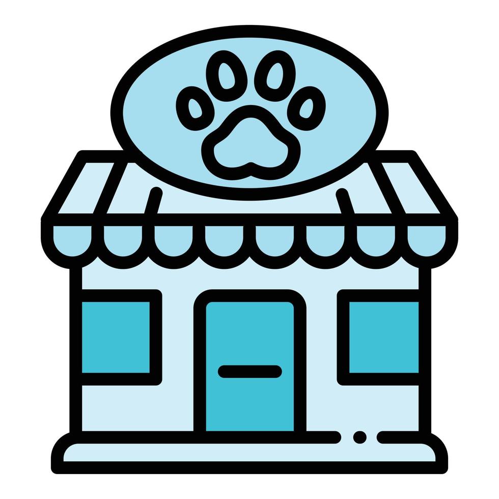 Pet Street Shop-Symbol, Umrissstil vektor