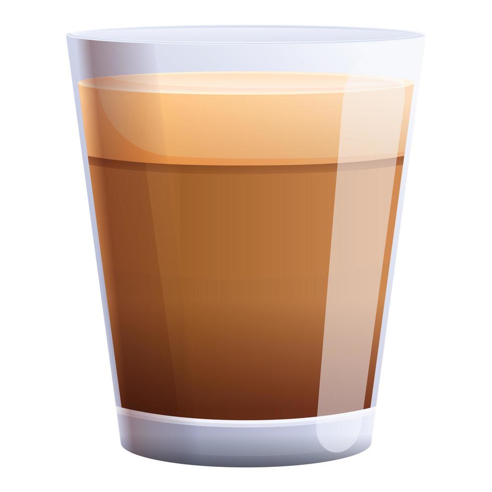 Mokka-Kaffeeglas-Symbol, Cartoon-Stil vektor