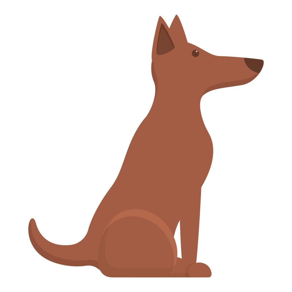 Sit-Befehl-Hund-Symbol, Cartoon-Stil vektor