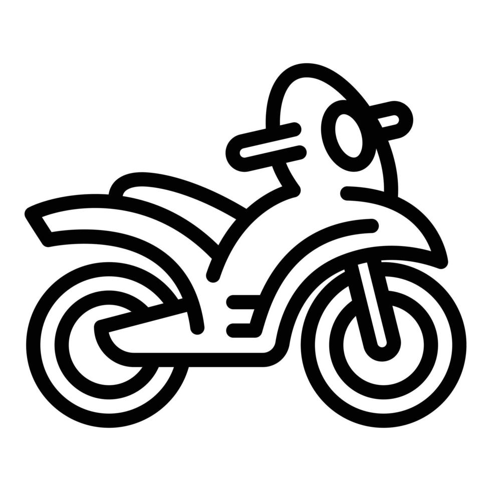 unge cykel ikon, översikt stil vektor