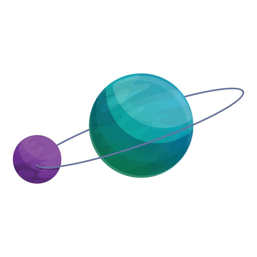Planet mit Satellitensymbol, Cartoon-Stil vektor