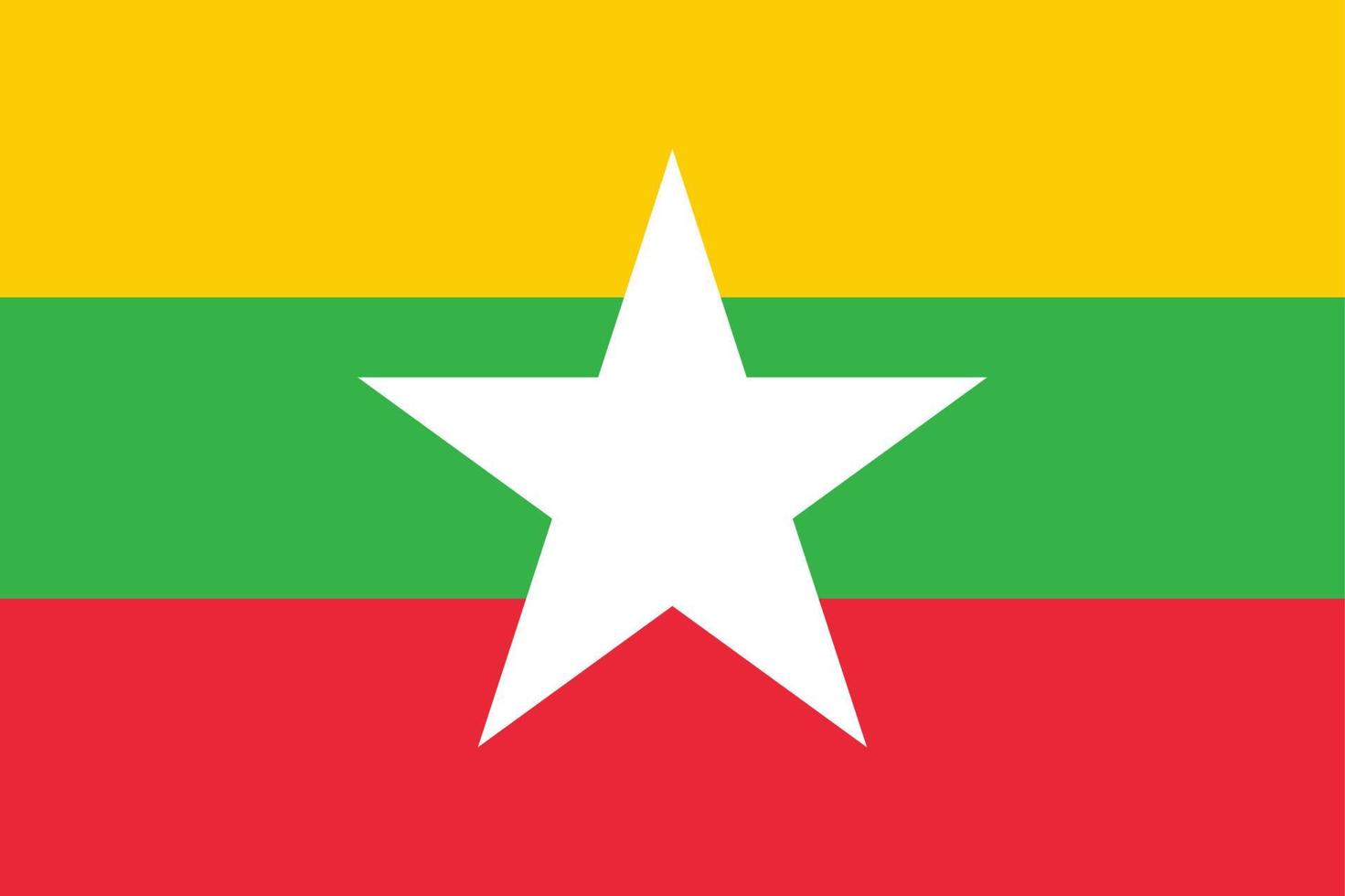 Flagge von Myanmar-Vektorillustration vektor