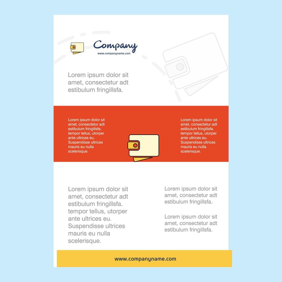 mall layout för plånbok comany profil årlig Rapportera presentationer folder broschyr vektor bakgrund