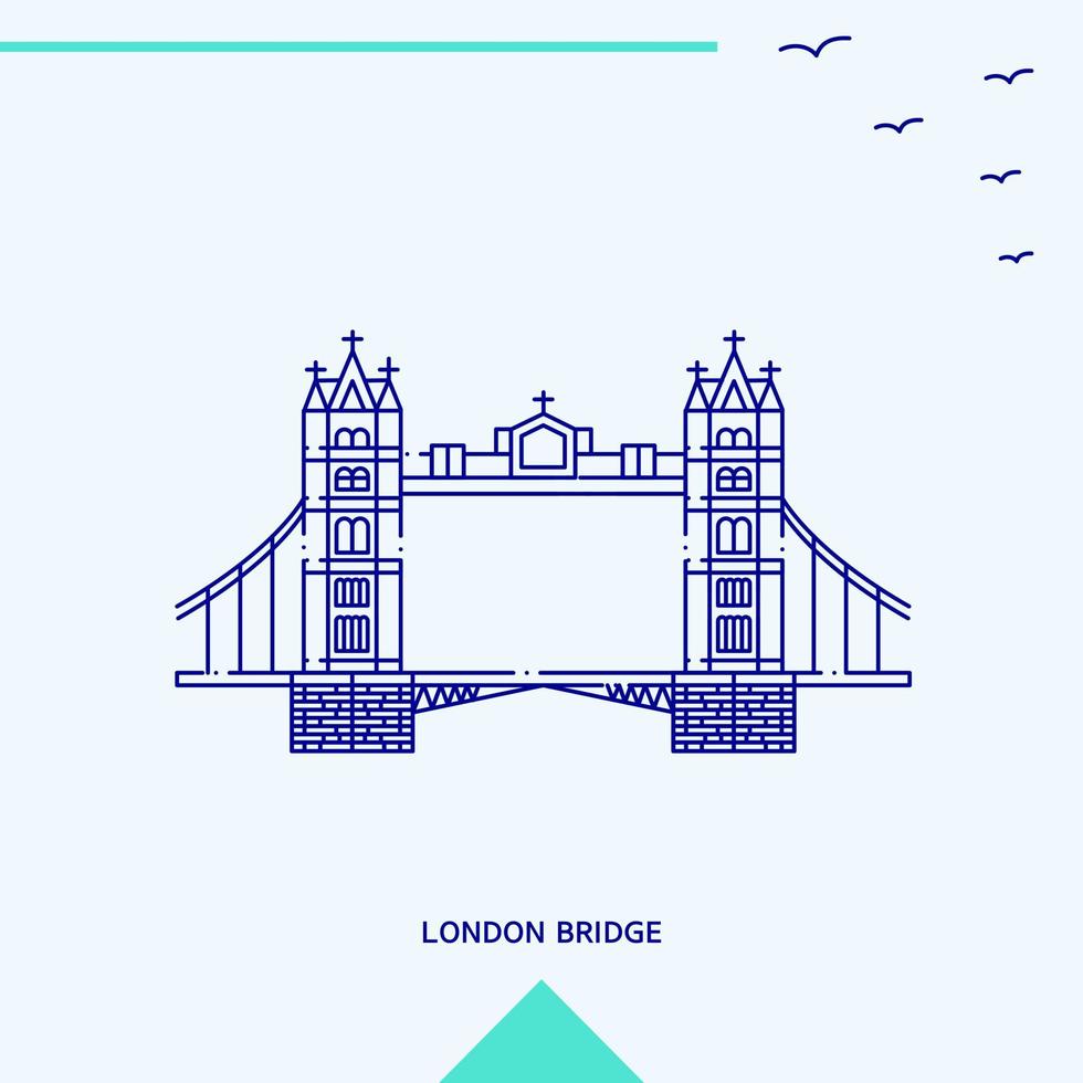 Skyline-Vektorillustration der London-Brücke vektor