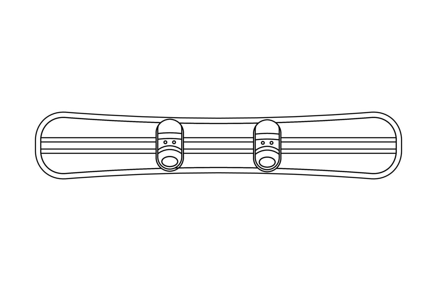 snowboard i de stil av linje konst. vektor illustration