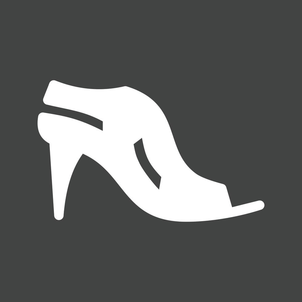 eleganta sandaler glyf omvänd ikon vektor