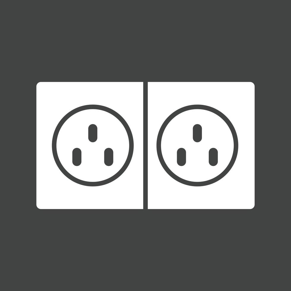 elektrisk pluggar glyf omvänd ikon vektor