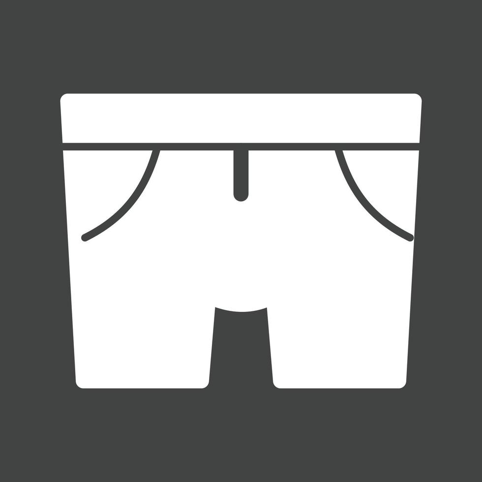 shorts glyf inverterad ikon vektor