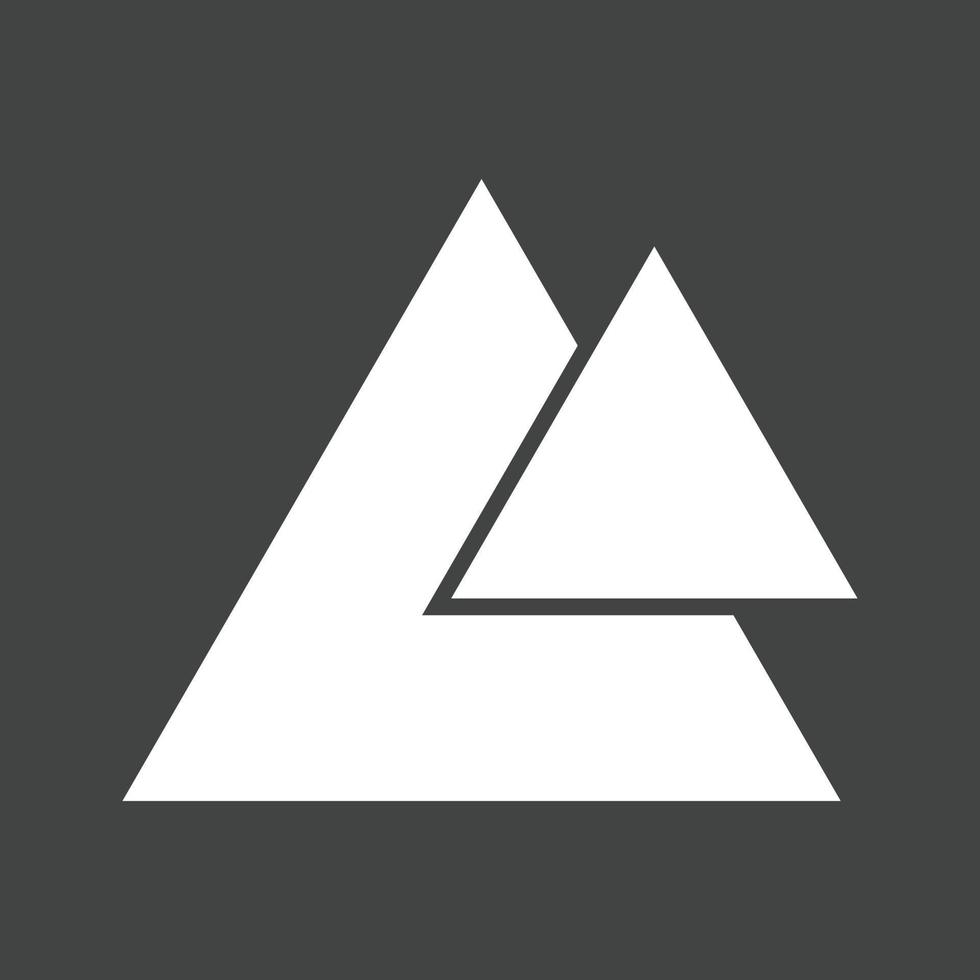 två trianglar glyf omvänd ikon vektor
