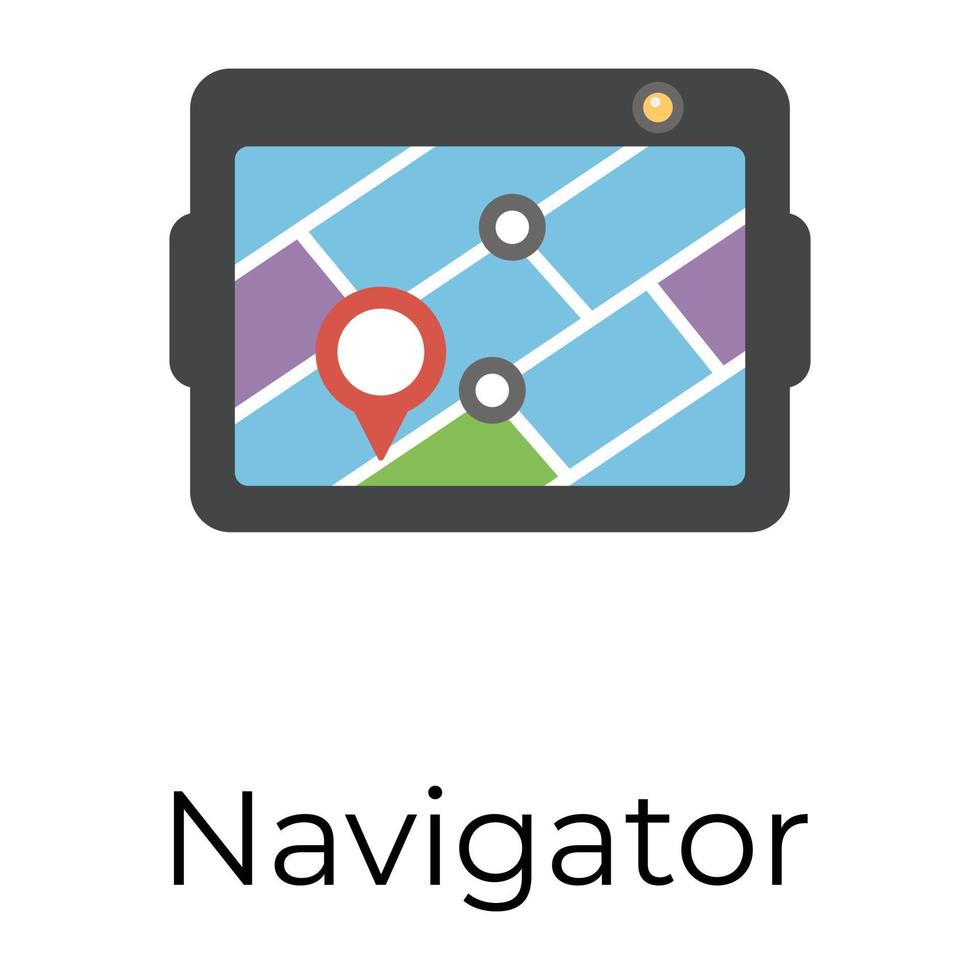 trendige navigatorkonzepte vektor