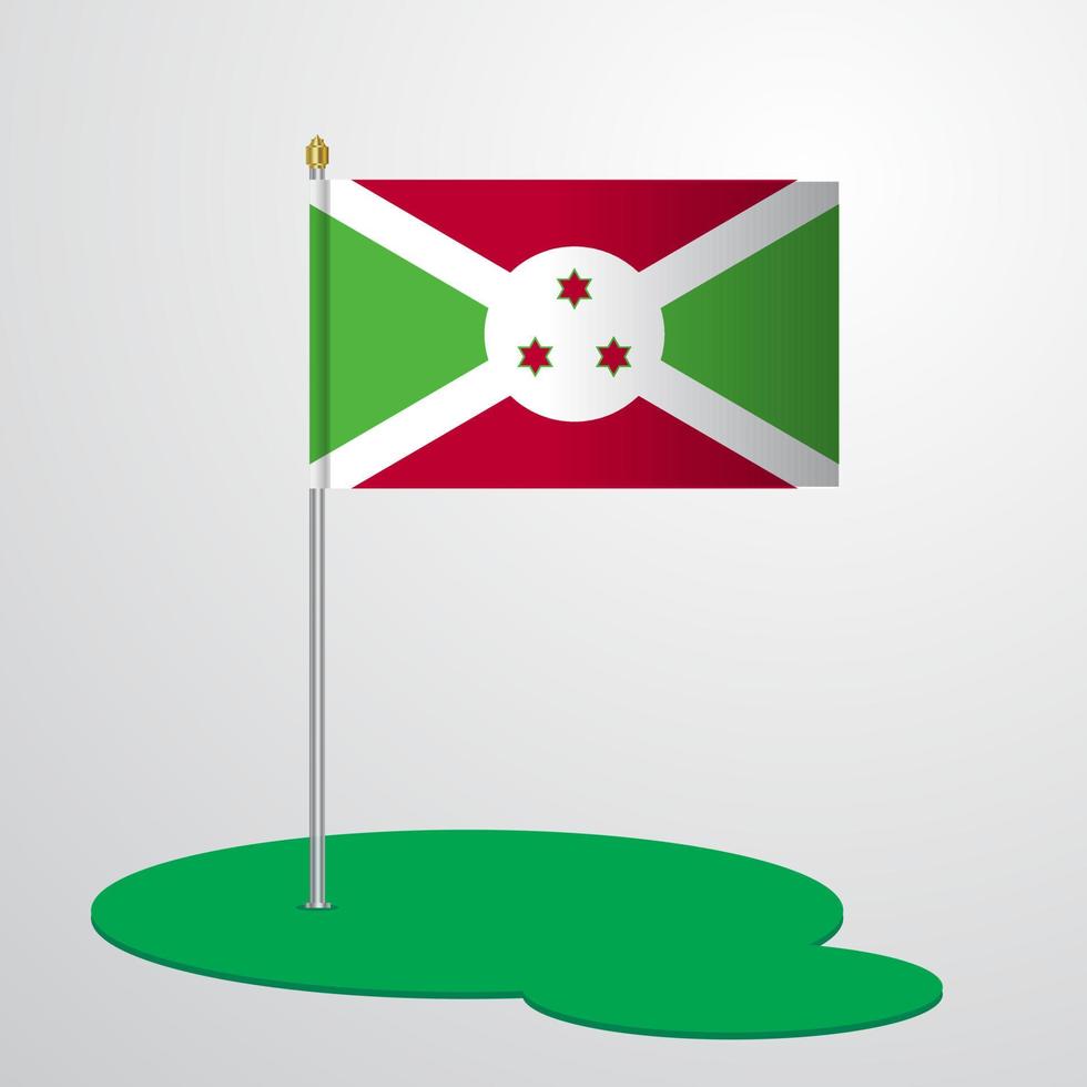 Burundi-Fahnenmast vektor