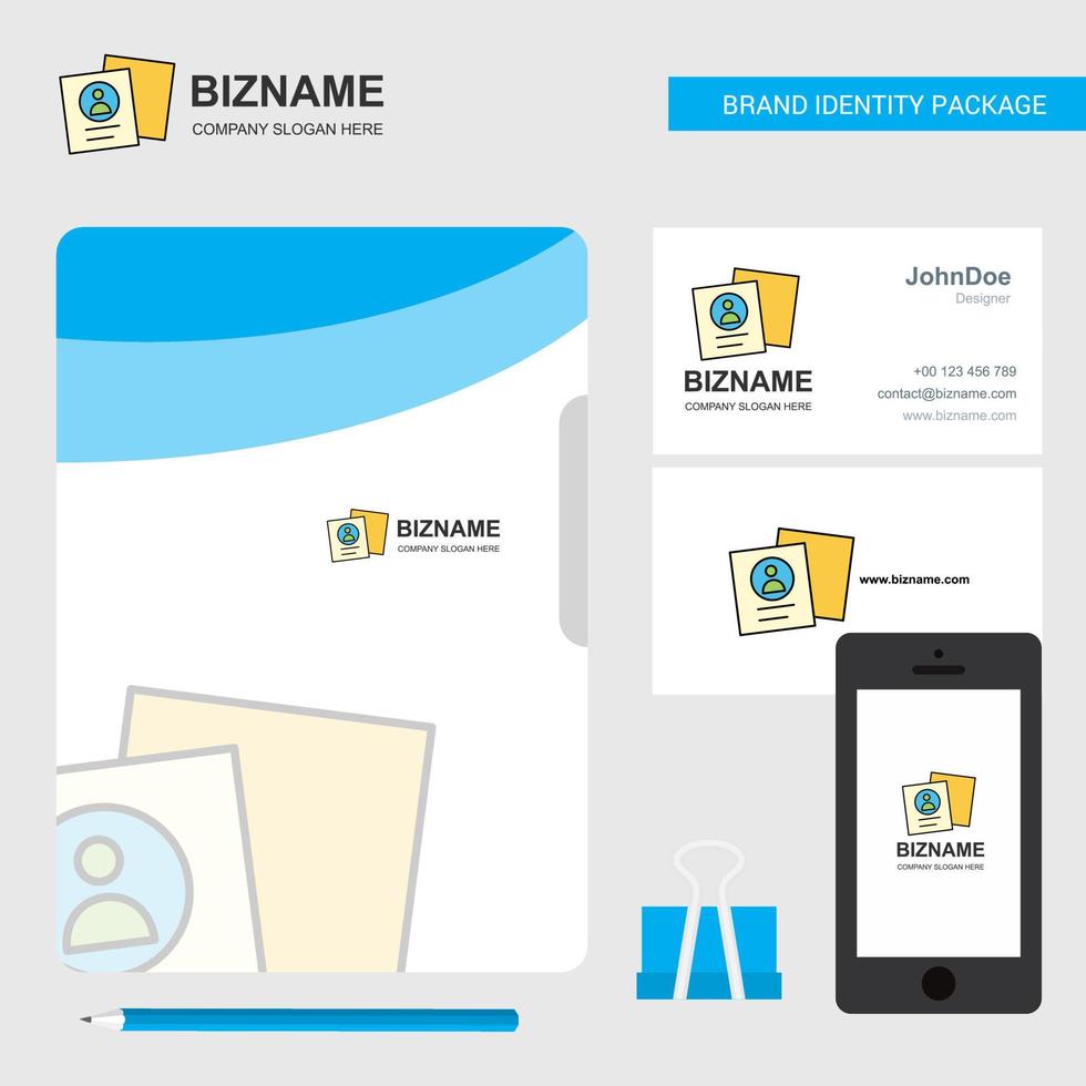 Profil Business Logo Datei Abdeckung Visitenkarte und mobile App-Design-Vektor-Illustration vektor