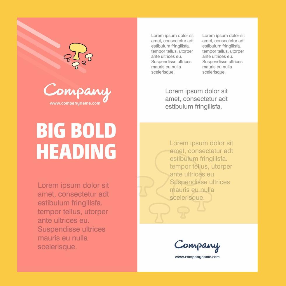 svamp företag företag affisch mall med plats för text och bilder vektor bakgrund