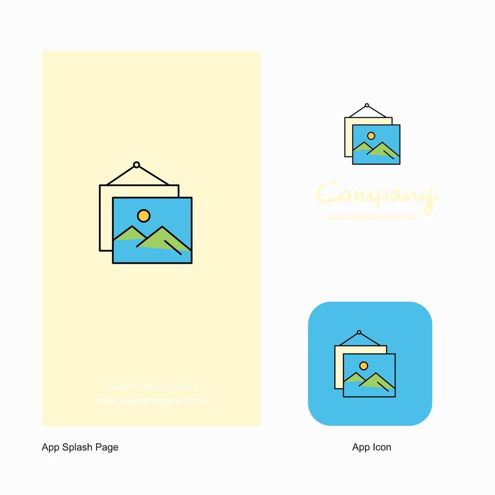 bild ram företag logotyp app ikon och stänk sida design kreativ företag app design element vektor