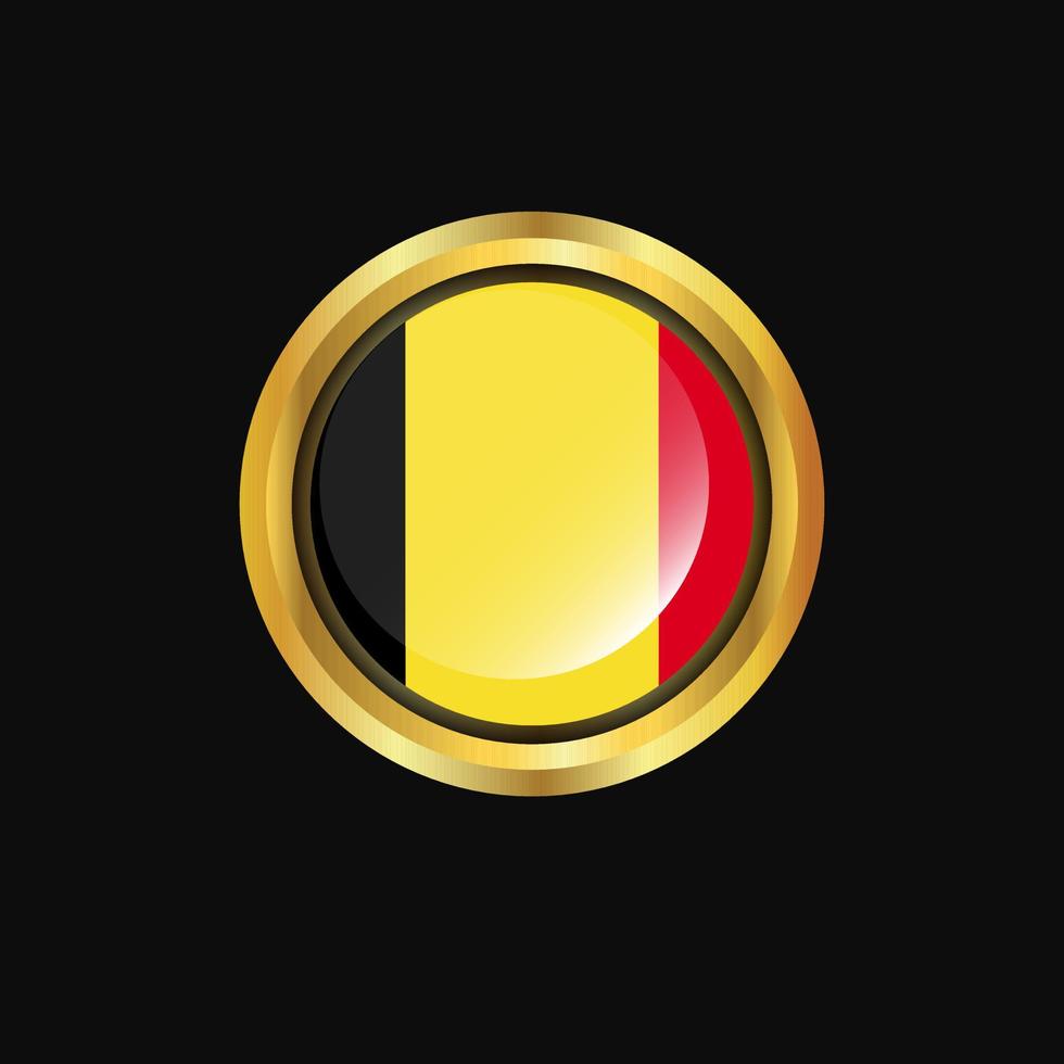 Belgien-Flagge goldener Knopf vektor