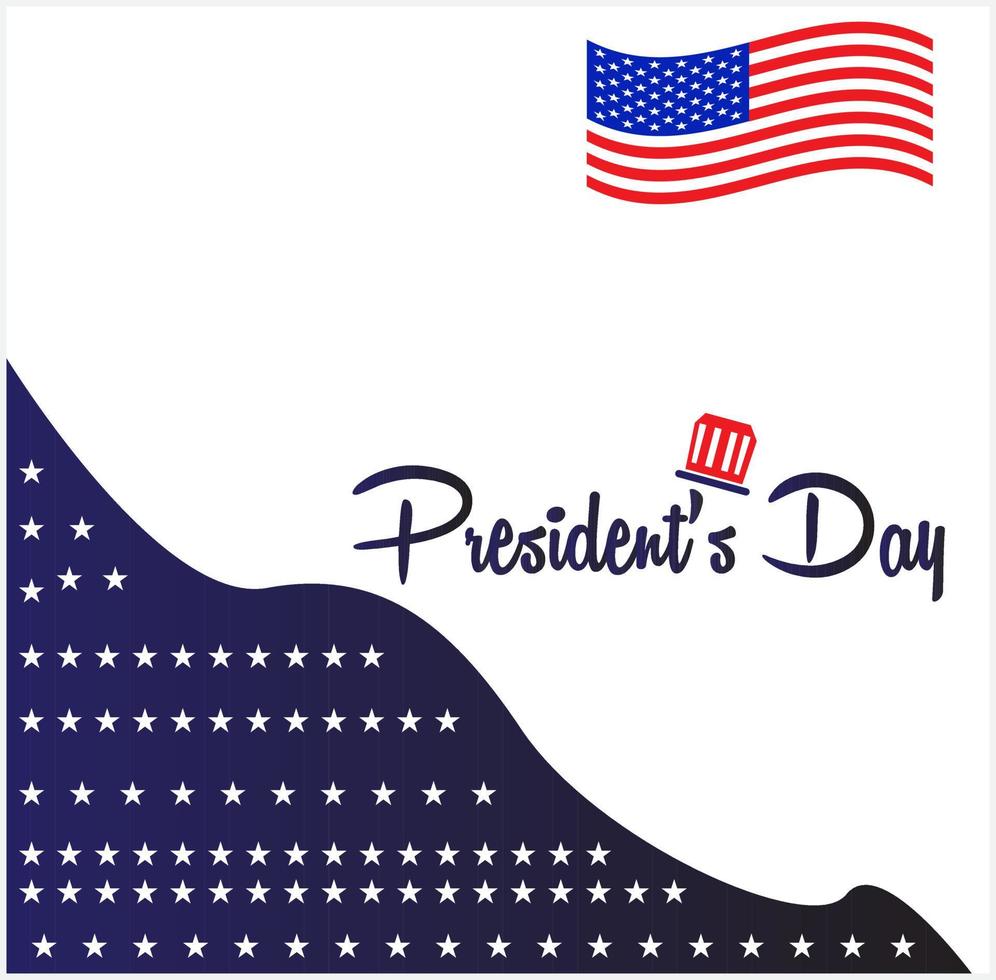 Hintergrund Präsident Day.President's Day Karte oder Hintergrund. wir werden geschlossen. vektor