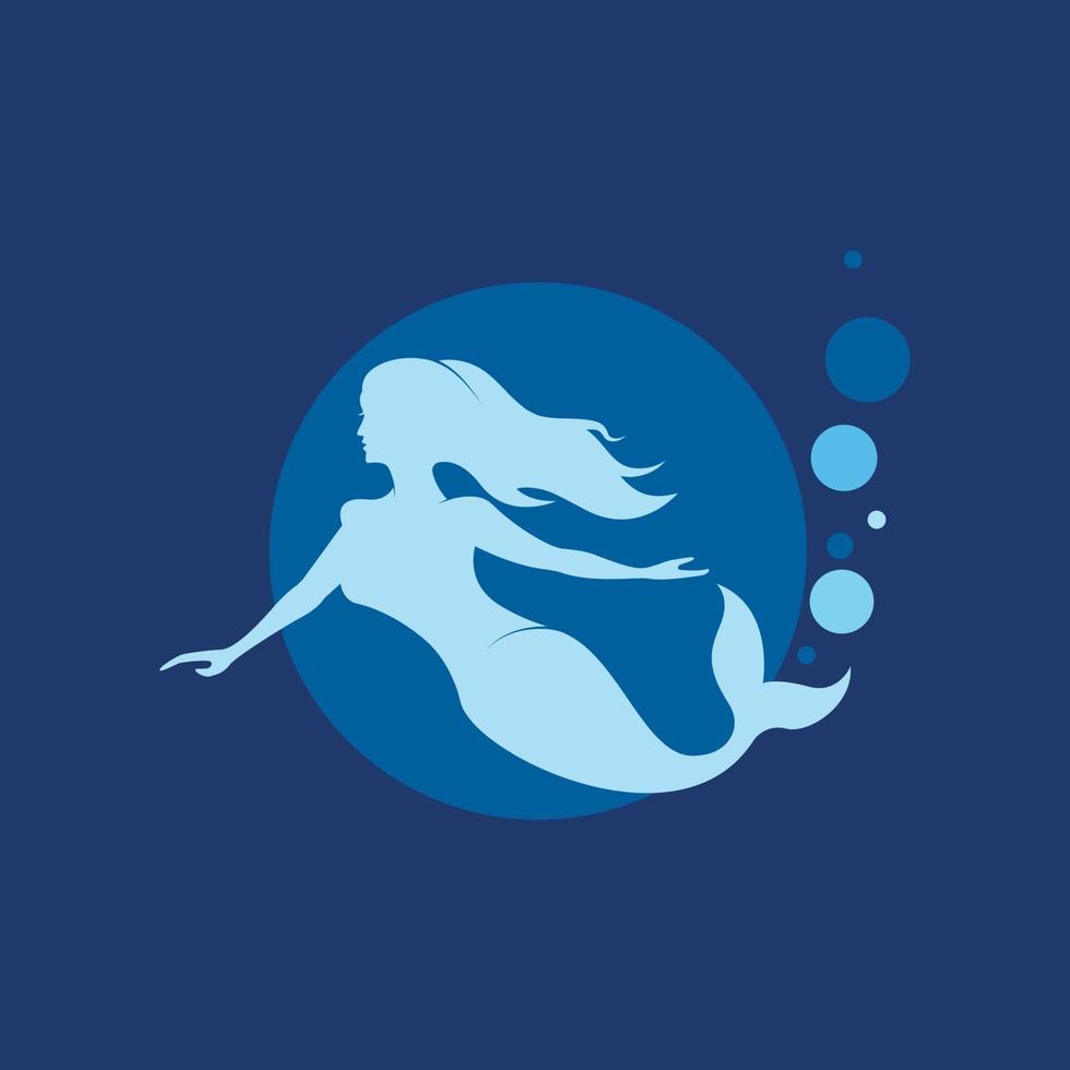 Meerjungfrau-Vektor-Illustration-Design vektor