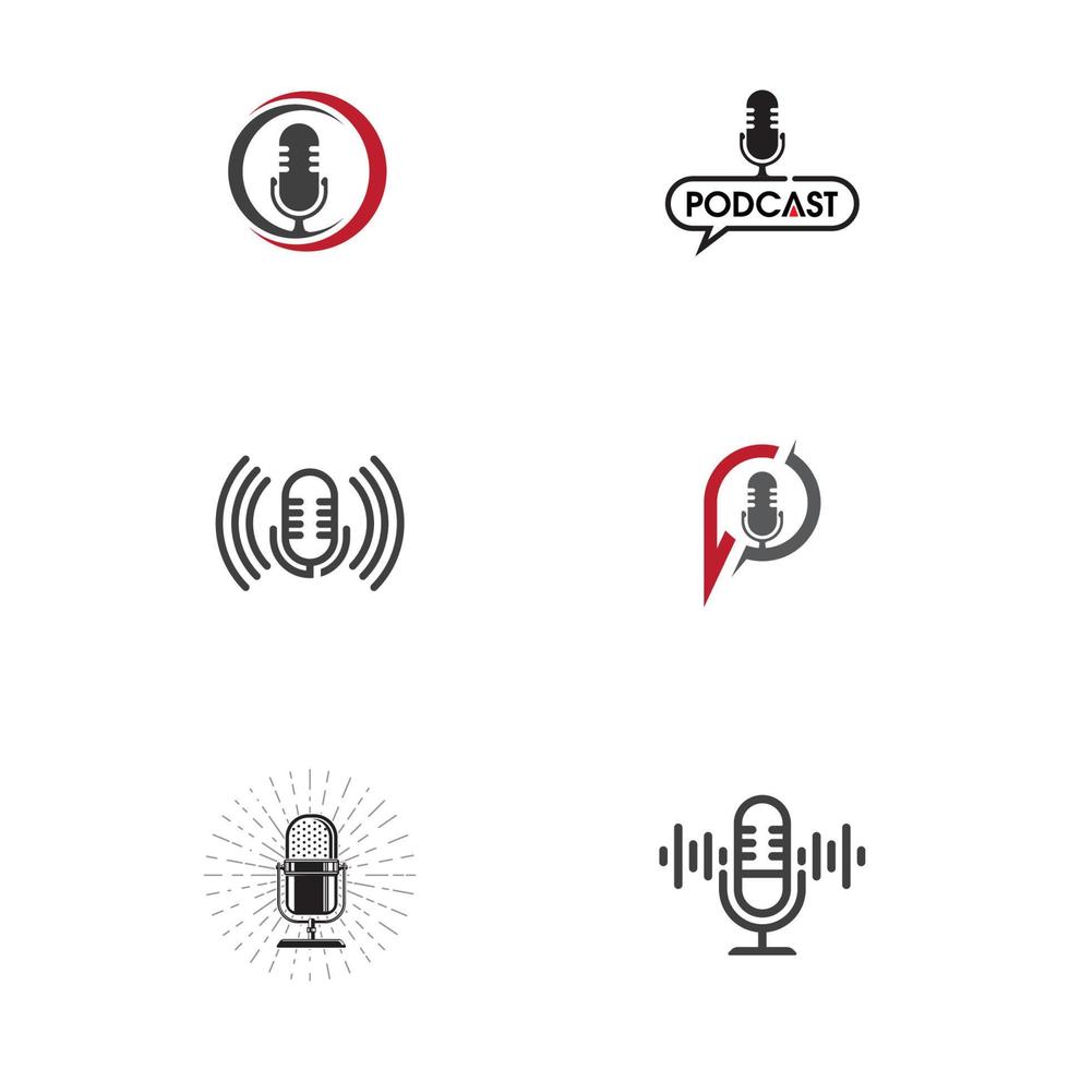 podcast vektor ikon design illustration