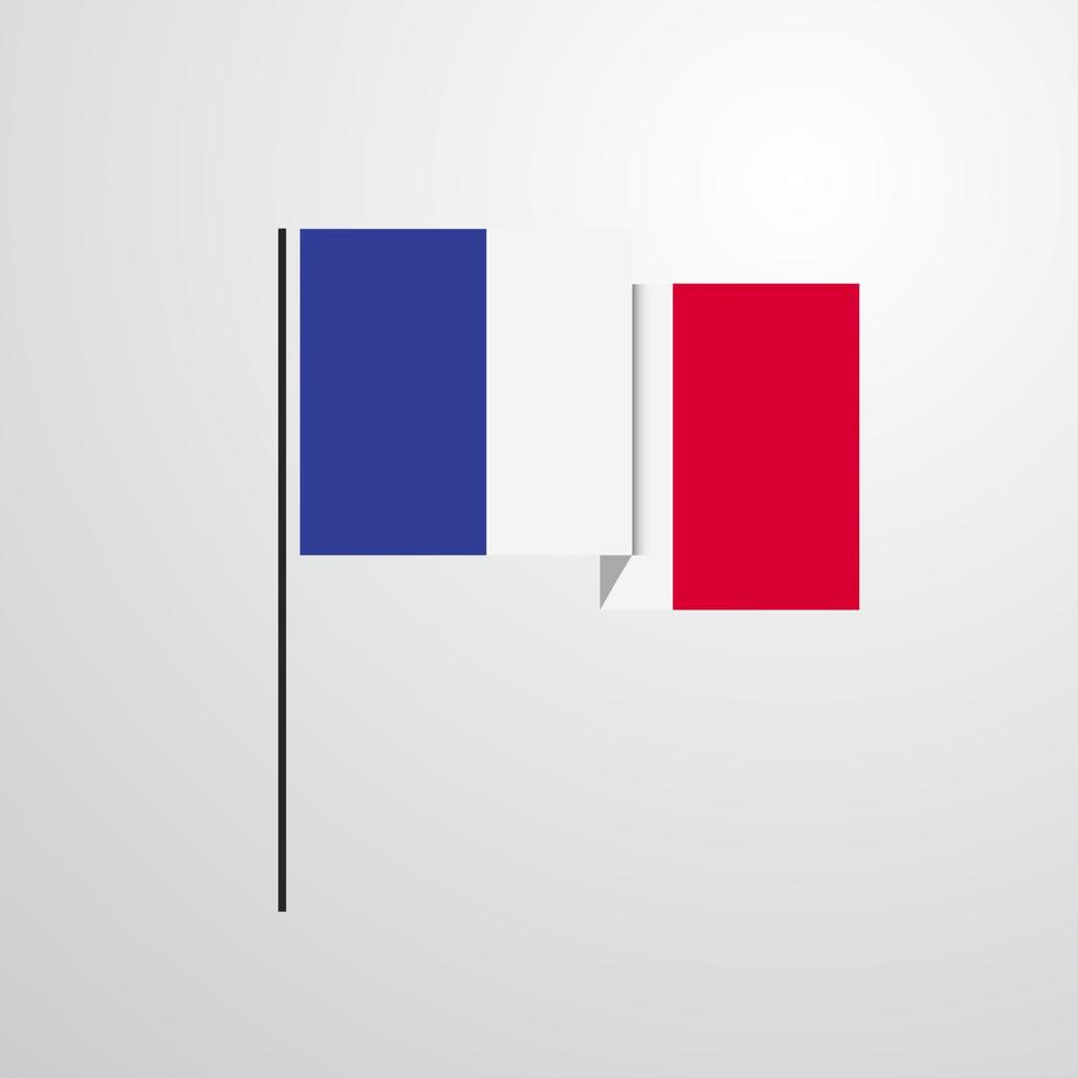 Frankrike vinka flagga design vektor