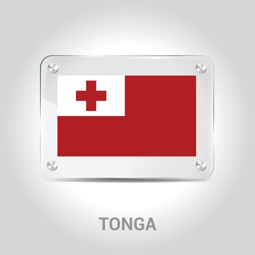 Designvektor der Tonga-Flagge vektor