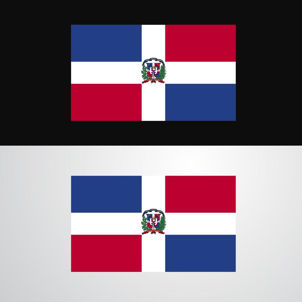 Dominikanska republik flagga baner design vektor