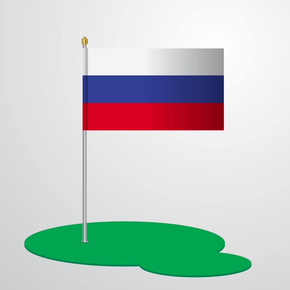 ryssland flagga Pol vektor