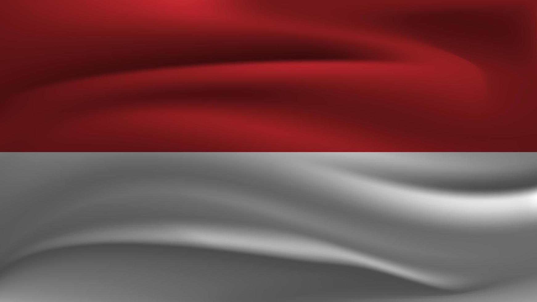 realistischer grafischer vektor der indonesischen flagge