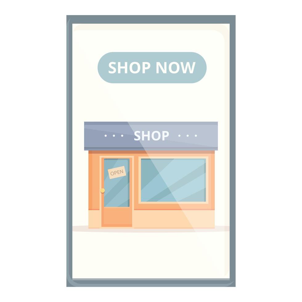Online-Shop-Verkauf-Symbol-Cartoon-Vektor. mobiler rabatt vektor
