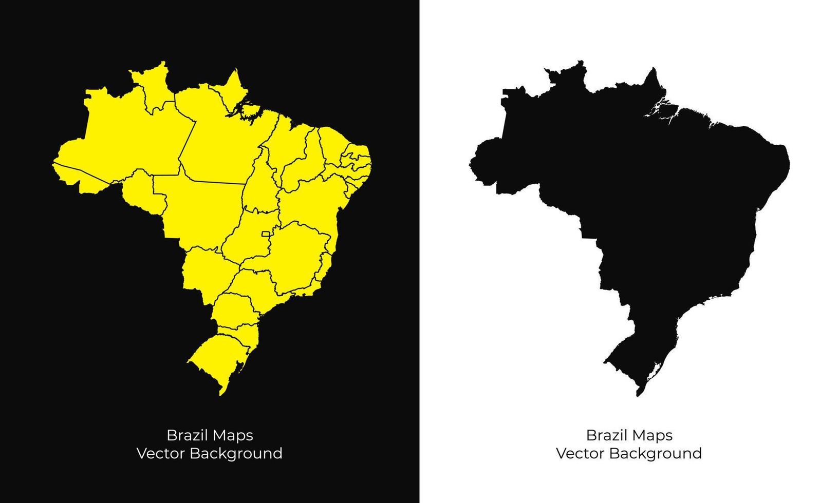 sammlung von silhouette brasilien karten designvektor. Silhouette Brasilien Karten Vektor