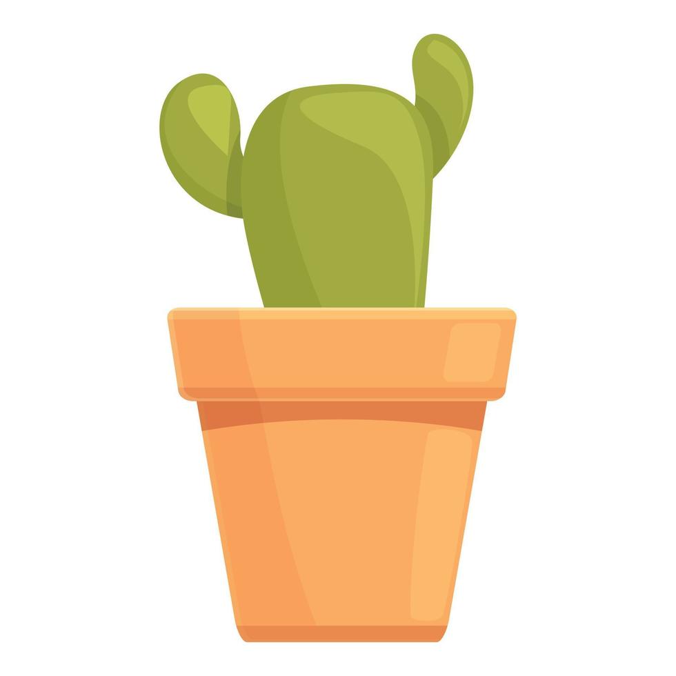 Kaktus-Topf-Symbol Cartoon-Vektor. Sommergarten vektor