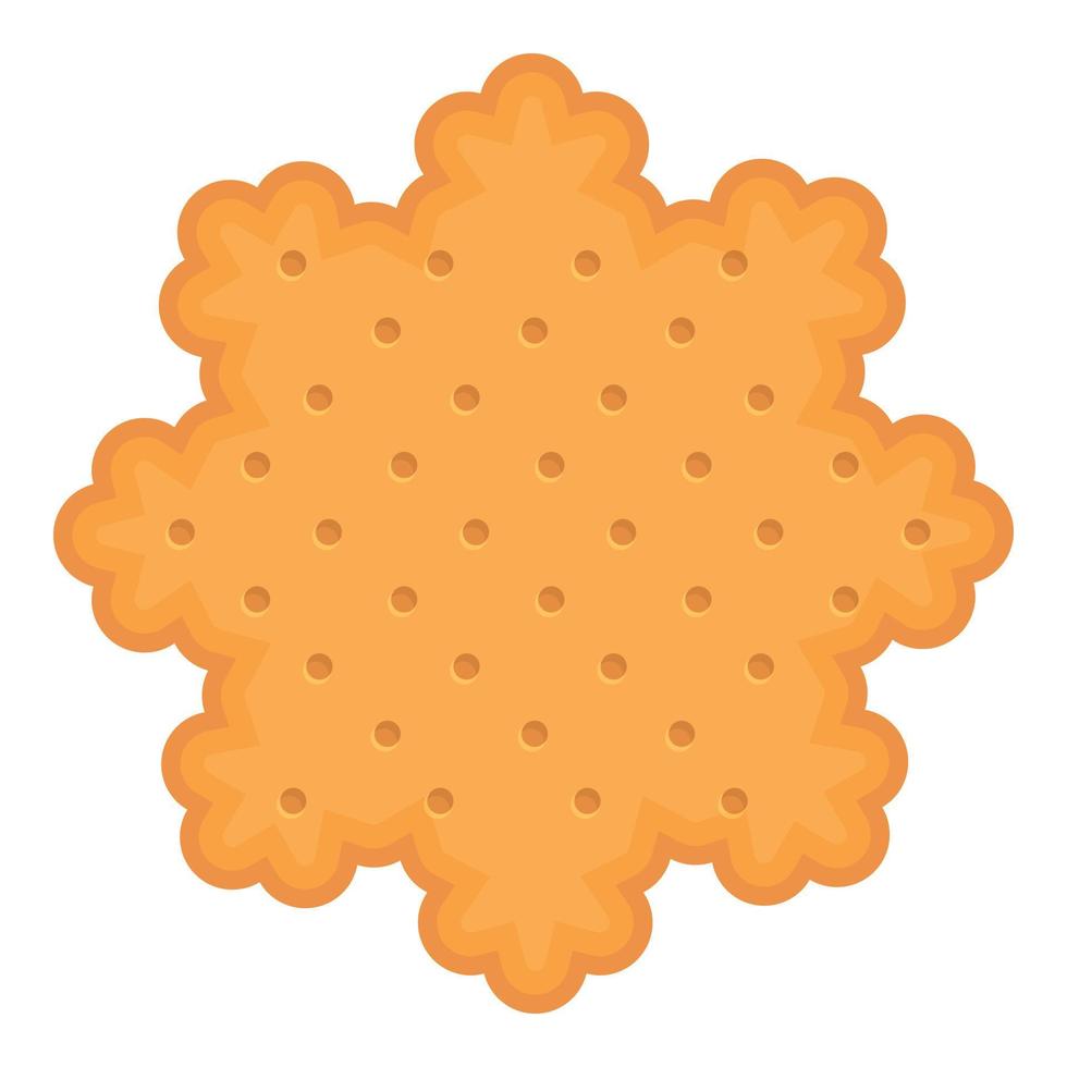 Schneeflocke-Cracker-Symbol Cartoon-Vektor. Cookie-Essen vektor
