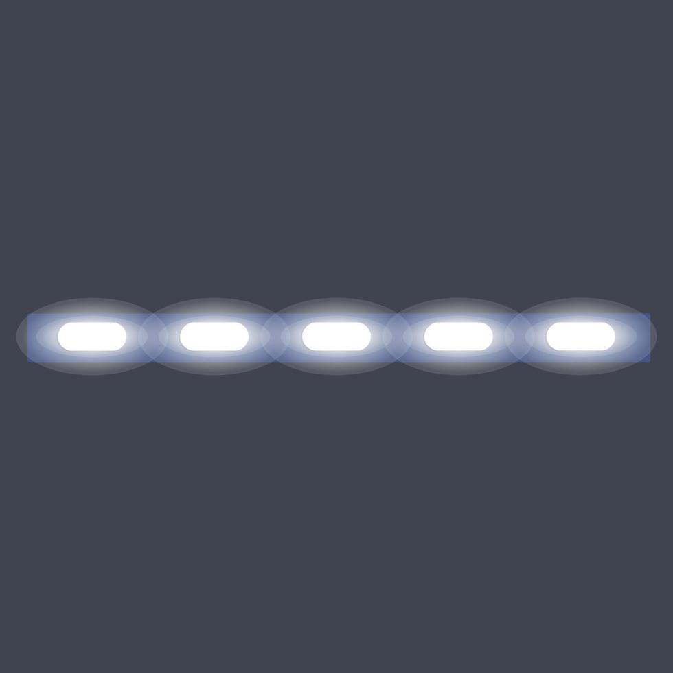 modern led remsa lampor ikon, tecknad serie stil vektor