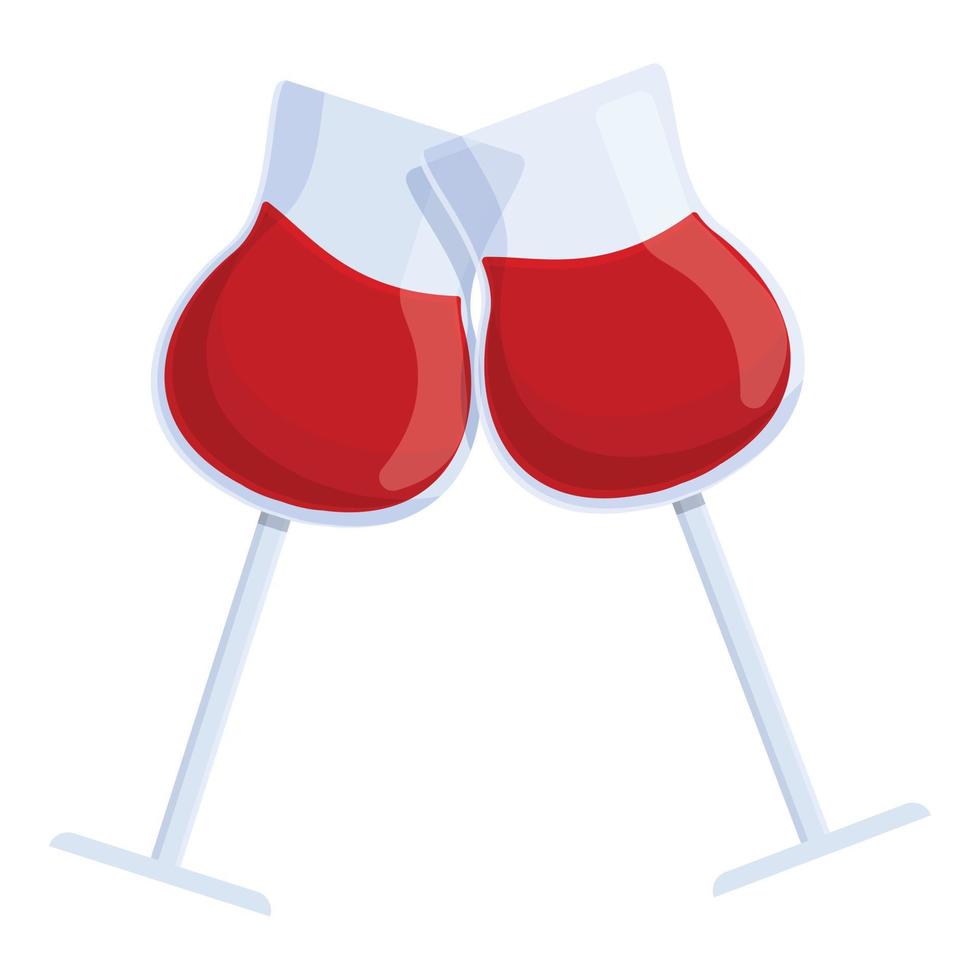 Glas Wein prost Symbol, Cartoon-Stil vektor