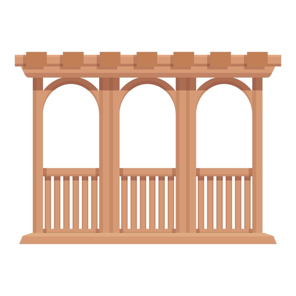 holzunterkunft symbol cartoon vektor. Pergola-Haus vektor