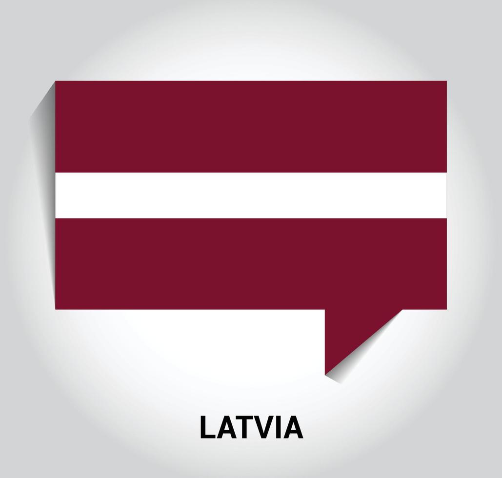 Lettland-Flaggen-Designvektor vektor
