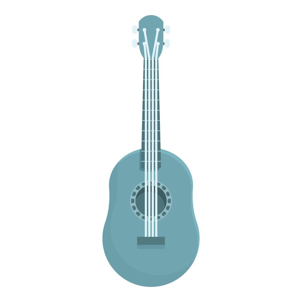 blauer Ukulele-Symbol-Cartoon-Vektor. akustische Kunst vektor