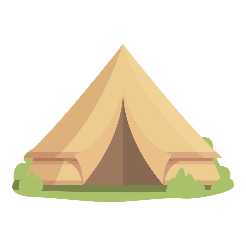 tält skog ikon tecknad serie vektor. camping hus vektor