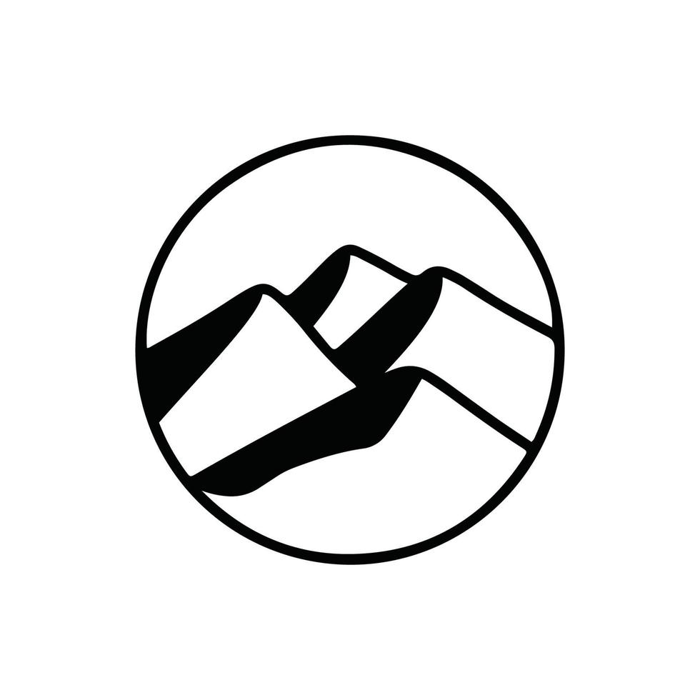 Outdoor-Logo-Design-Vorlage. Strand-Meer-Symbol-Vektor-Illustration vektor