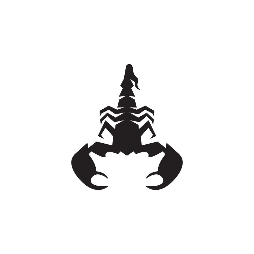 Skorpion-Symbol und Symbolvektorvorlage vektor