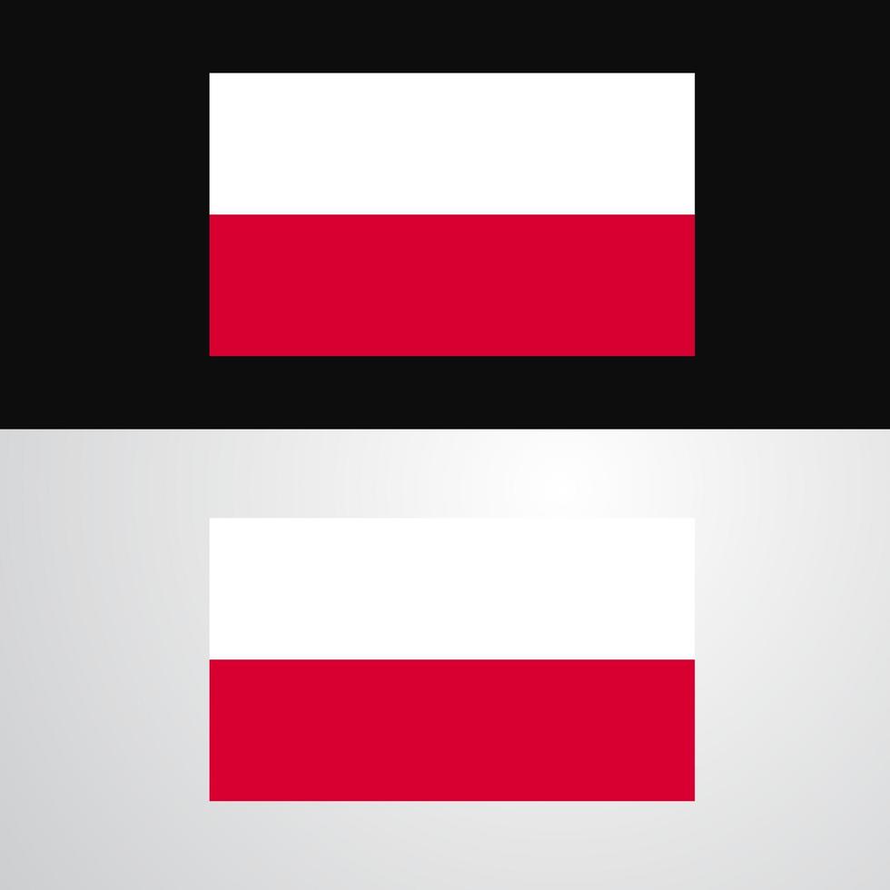 polen flagga baner design vektor