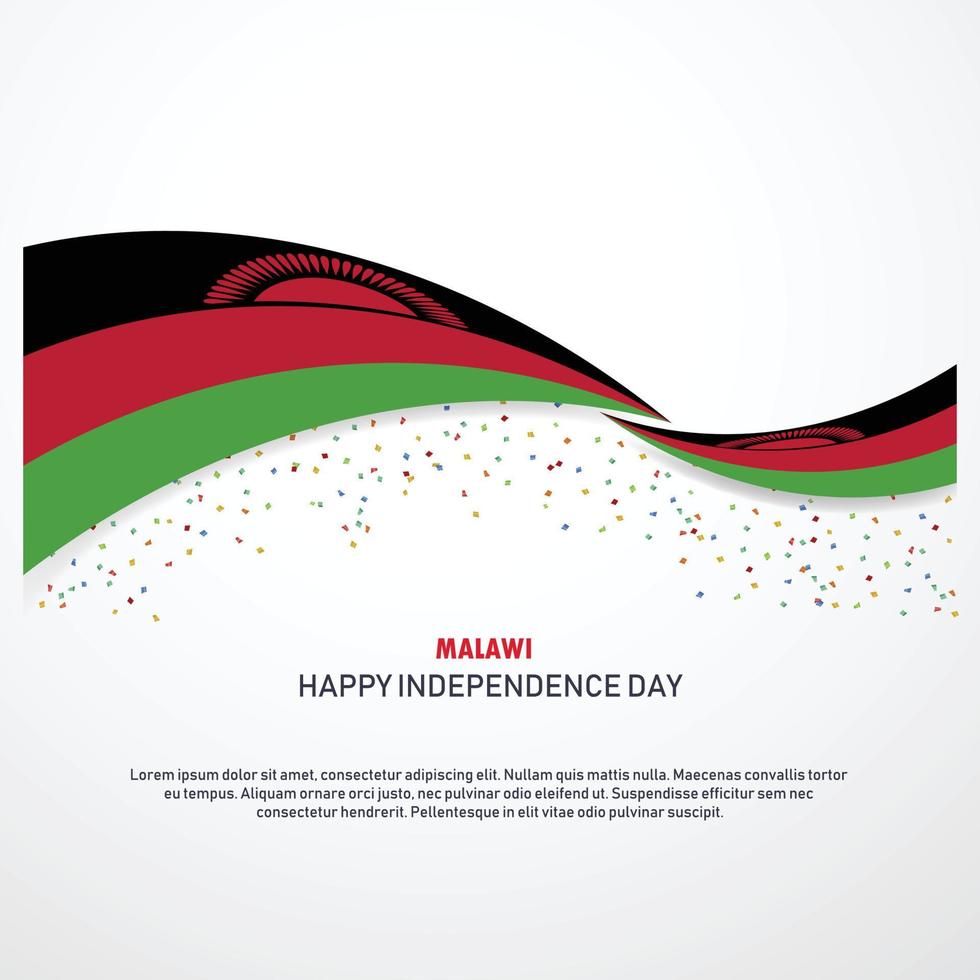 malawi glücklicher unabhängigkeitstag hintergrund vektor