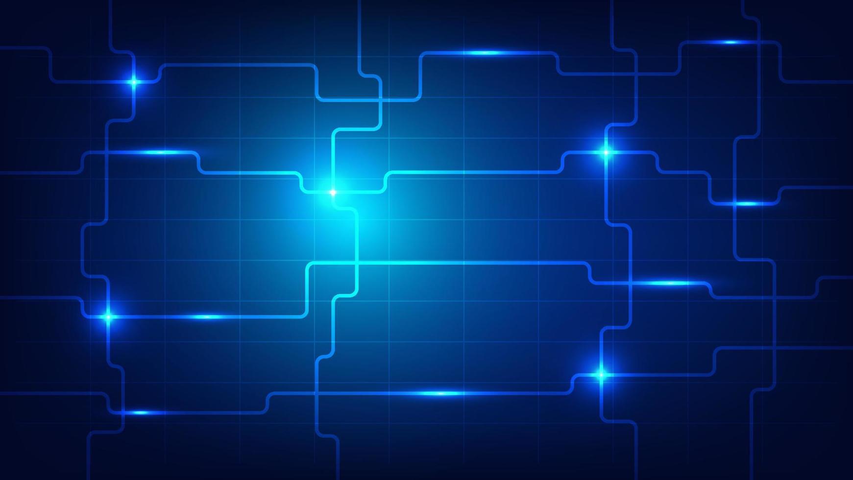 Hej tech digital teknologi och trogen kommunikation bakgrund begrepp. elektrisk ansluter rader som nätverk med blå belysning vektor